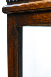 タイル細工を施したレトロ感溢れる稀少アンバー色ガラス4面ショーケース　BB3124