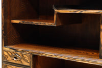 正面に黒柿、三方に欅を惜しみなく使用した高級感極上茶箪笥　BB3127