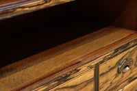 正面に黒柿、三方に欅を惜しみなく使用した高級感極上茶箪笥　BB3127
