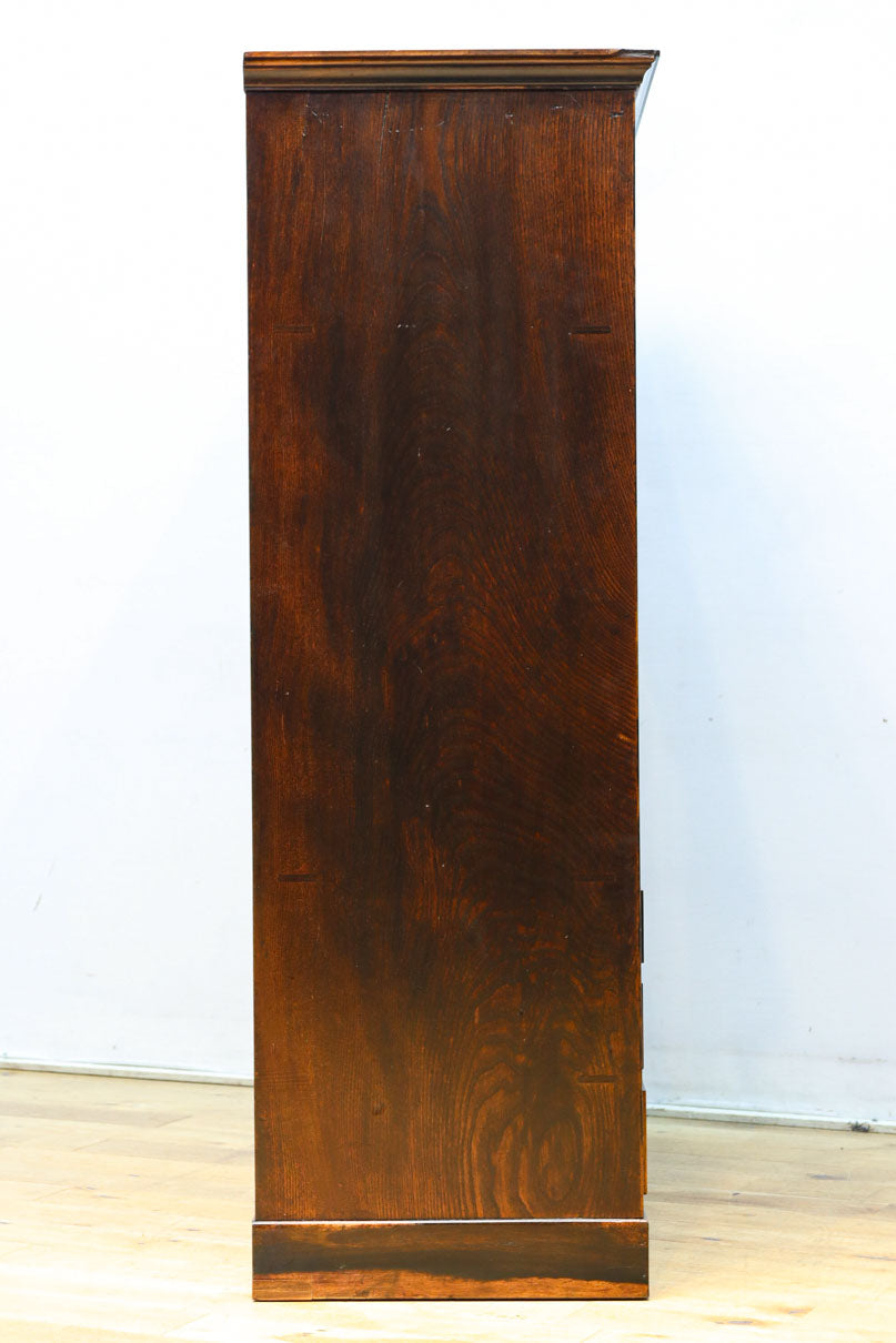 正面に黒柿、三方に欅を惜しみなく使用した高級感極上茶箪笥　BB3127