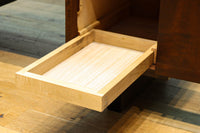 桜の彫刻模様で華やかな軽井沢彫鏡台　BB3145