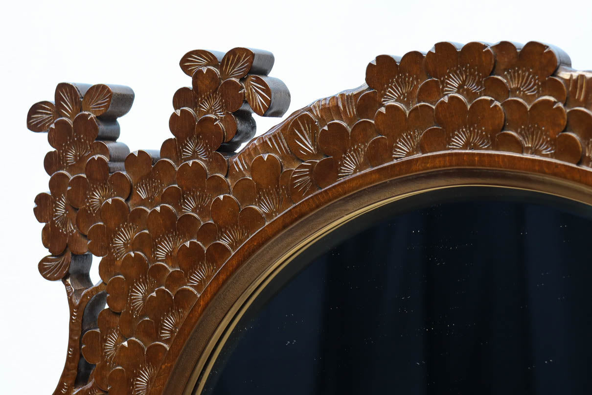 CAC18 伝統工芸 軽井沢彫り ワードローブ 桜彫刻 星打ち 細密彫刻 CAC18 伝統工芸 軽井沢彫り ワードローブ 桜彫刻 星打ち 細密