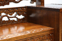 桜の彫刻模様で華やかな軽井沢彫鏡台　BB3145