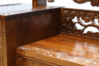 桜の彫刻模様で華やかな軽井沢彫鏡台　BB3145