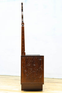 桜の彫刻模様で華やかな軽井沢彫鏡台　BB3145