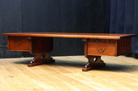 優美なけやき一枚板と印象的な脚作りで気品ある文机　BB3146