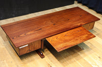 優美なけやき一枚板と印象的な脚作りで気品ある文机　BB3146