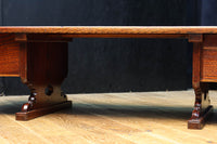 優美なけやき一枚板と印象的な脚作りで気品ある文机　BB3146