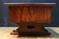 優美なけやき一枚板と印象的な脚作りで気品ある文机　BB3146