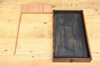 優美なけやき一枚板と印象的な脚作りで気品ある文机　BB3146