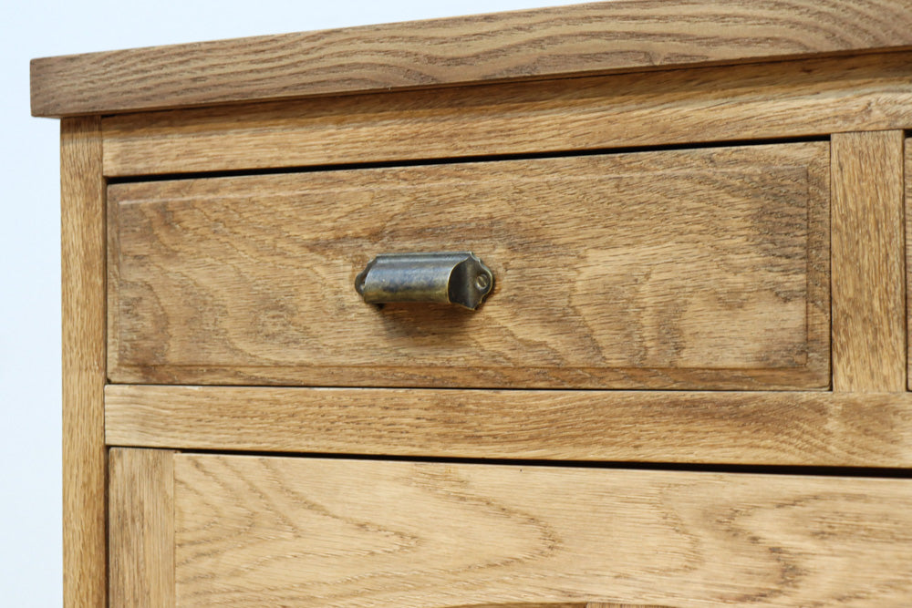 花模様のプレスガラスが可愛らしい木地色のガラスケース　BB3149