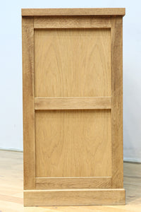 花模様のプレスガラスが可愛らしい木地色のガラスケース　BB3149