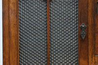 木枠デザインや蛇腹戸造りがお洒落なレトロ本棚　BB3150