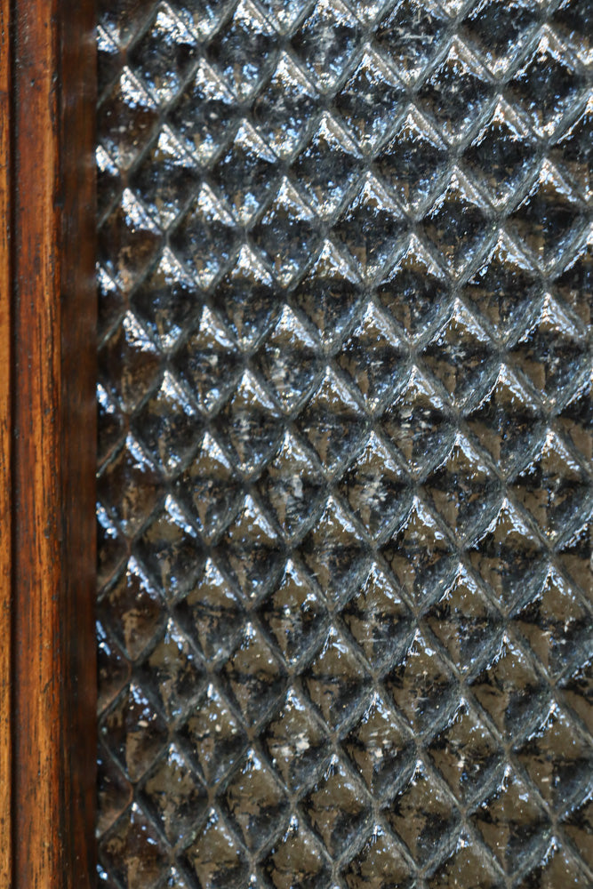 木枠デザインや蛇腹戸造りがお洒落なレトロ本棚　BB3150