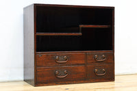 レトロな雰囲気纏う小型の総桐飾り棚　BB3158