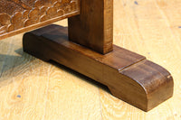 桜模様で飾られた美しい軽井沢彫りの姿見　BB3160