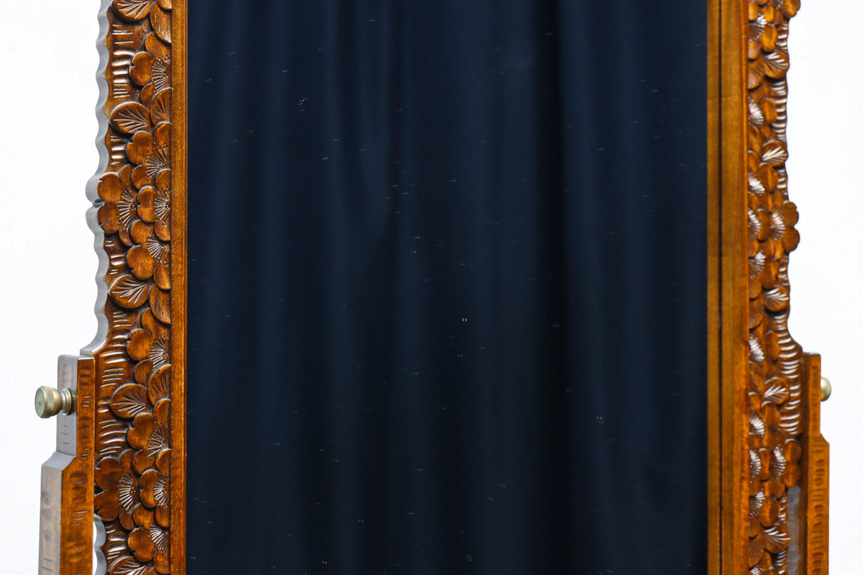 軽井沢彫りの上品な桜模様が浮かぶ鏡台 BB3164 – 古福庵 [ KOFUKUAN