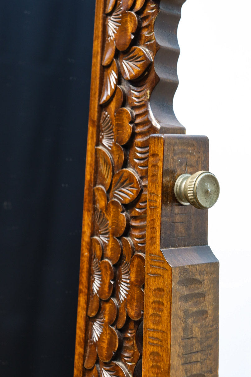 軽井沢彫りの上品な桜模様が浮かぶ鏡台　BB3164