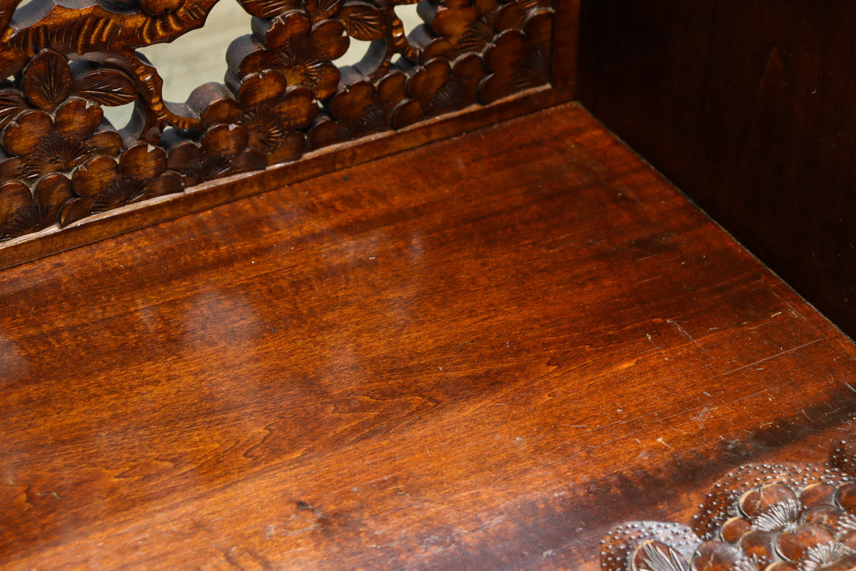 軽井沢彫りの上品な桜模様が浮かぶ鏡台　BB3164