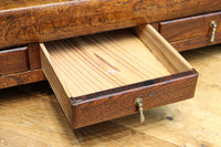 味わいが滲む欅一枚板の貫禄漂う両面使い文机　BB3167