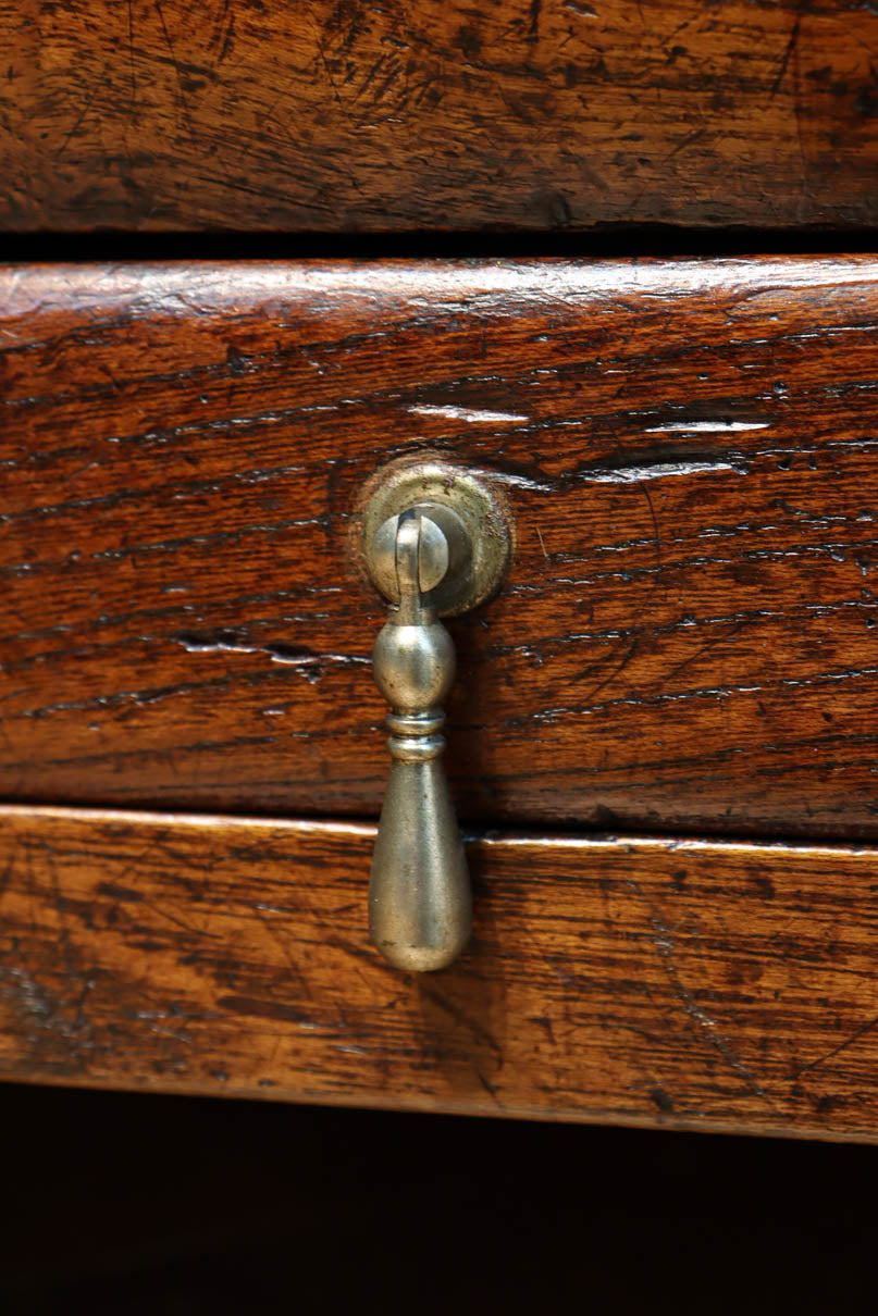 味わいが滲む欅一枚板の貫禄漂う両面使い文机　BB3167