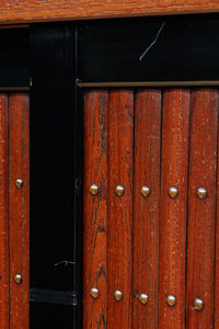 幅1960ミリ!! 四枚引き戸の壮観な造りで貫禄溢れる近江水屋箪笥　BB3173-MT