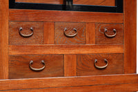 幅1960ミリ!! 四枚引き戸の壮観な造りで貫禄溢れる近江水屋箪笥　BB3173-MT