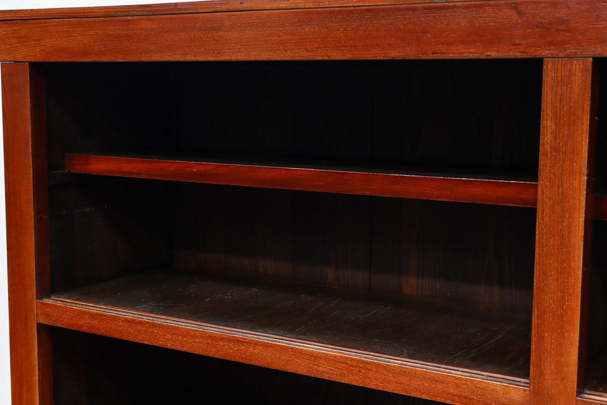 幅1960ミリ!! 四枚引き戸の壮観な造りで貫禄溢れる近江水屋箪笥　BB3173-MT