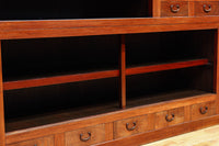 幅1960ミリ!! 四枚引き戸の壮観な造りで貫禄溢れる近江水屋箪笥　BB3173-MT