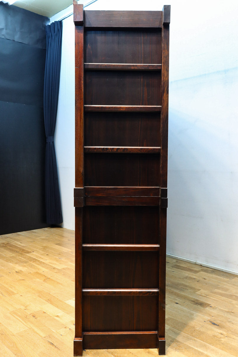 幅1960ミリ!! 四枚引き戸の壮観な造りで貫禄溢れる近江水屋箪笥　BB3173-MT