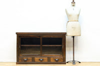 幅1076ミリ　ゆらゆらガラスの温かみあるレトロガラスケース　BB3178