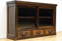 幅1076ミリ　ゆらゆらガラスの温かみあるレトロガラスケース　BB3178