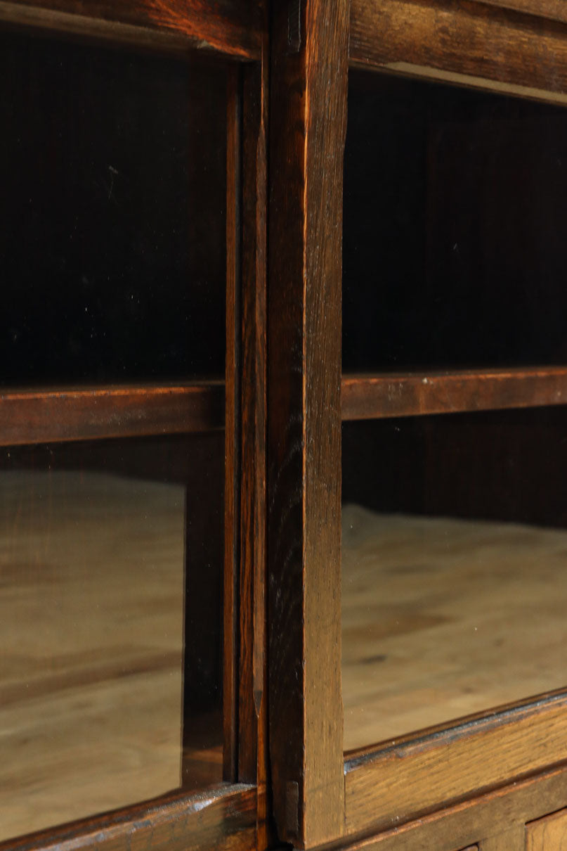 幅1076ミリ　ゆらゆらガラスの温かみあるレトロガラスケース　BB3178