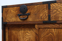 美しい杢目が流れる上質な帳場箪笥　BB3201