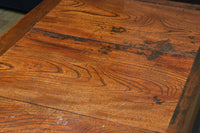 見事な杢目の素晴らしい面持ちの全面総欅越後帳場箪笥　BB3218