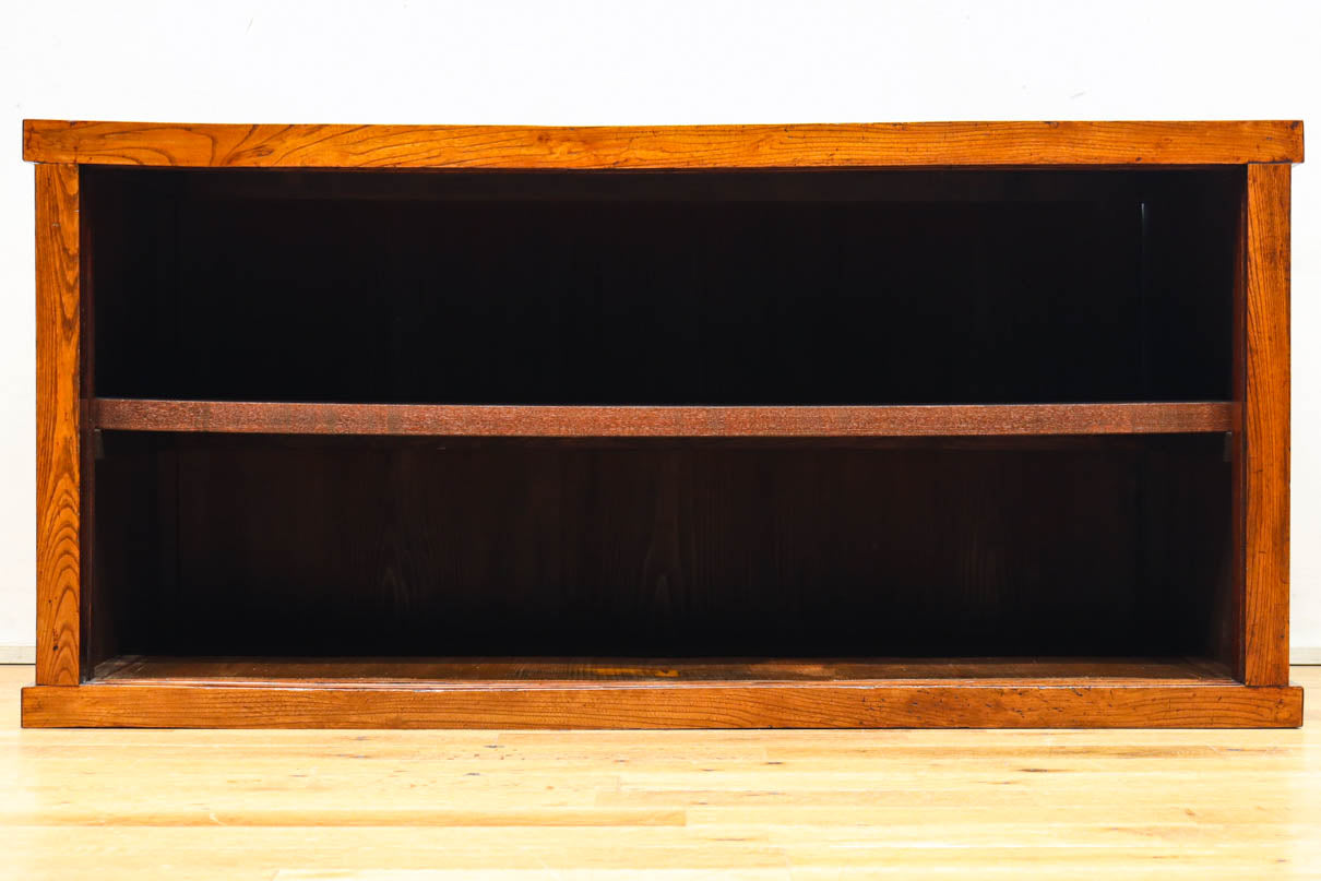 見事な杢目の素晴らしい面持ちの全面総欅越後帳場箪笥　BB3218