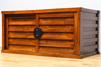 見事な杢目の素晴らしい面持ちの全面総欅越後帳場箪笥　BB3218