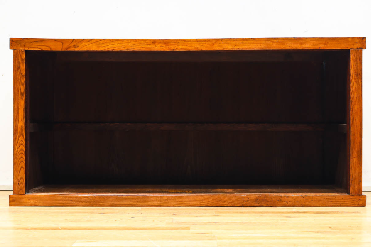 見事な杢目の素晴らしい面持ちの全面総欅越後帳場箪笥　BB3218