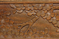 桜の木が引き出し前面に美しく描かれた軽井沢彫りの鏡台　BB3236