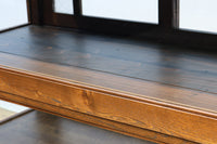 昭和レトロ!! タイルの細工がお洒落なオークガラスケース　BB3237