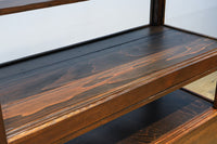 昭和レトロ!! タイルの細工がお洒落なオークガラスケース　BB3237