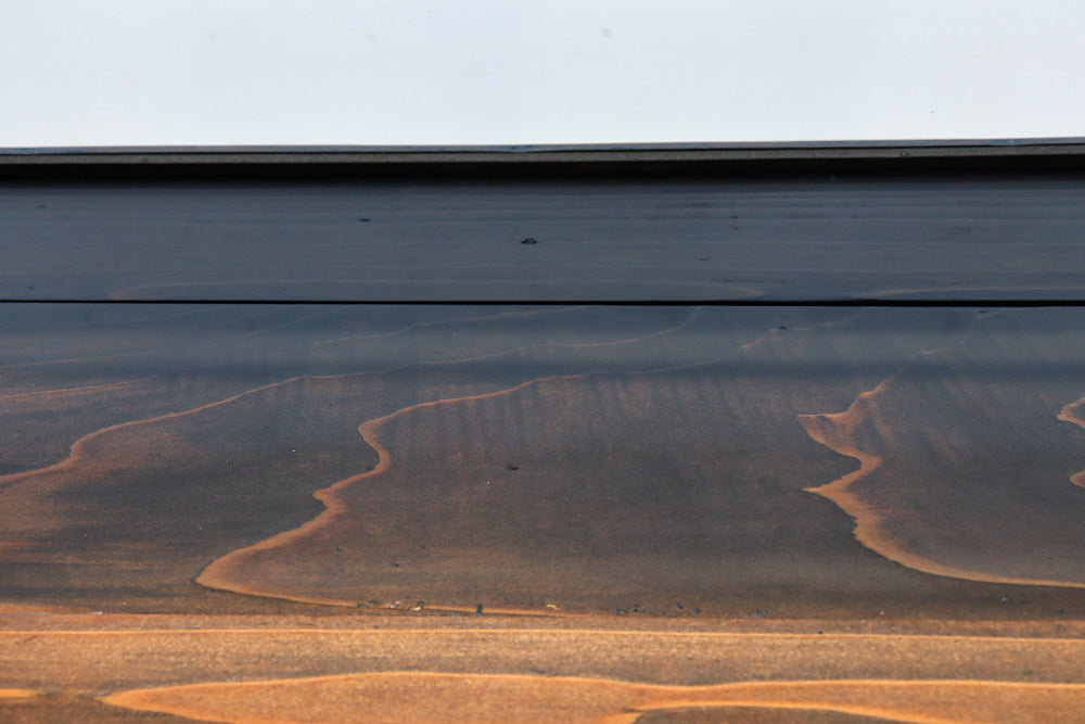 昭和レトロ!! タイルの細工がお洒落なオークガラスケース　BB3237