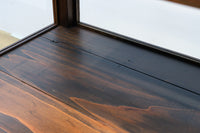 昭和レトロ!! タイルの細工がお洒落なオークガラスケース　BB3237