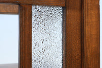 昭和レトロ!! タイルの細工がお洒落なオークガラスケース　BB3237