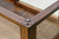 昭和レトロ!! タイルの細工がお洒落なオークガラスケース　BB3237