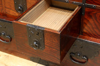 江戸時代寛政四年！！全面総欅仙台帳場箪笥　BB3238