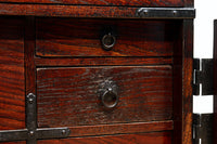 江戸時代寛政四年！！全面総欅仙台帳場箪笥　BB3238