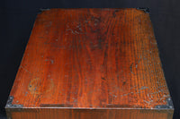 味わい深い古色に包まれたアイアンフレーム付き最上小箪笥　BB3240