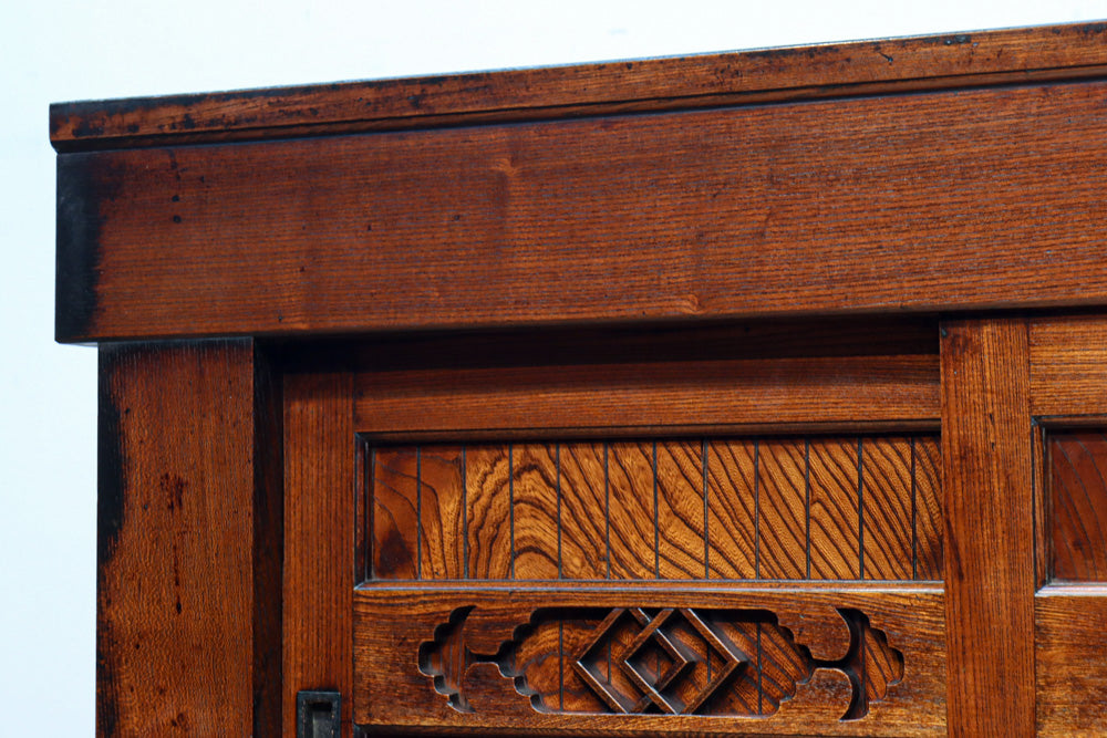 極上前面総けやき！！型変わり９尺近江水屋箪笥　BB3243