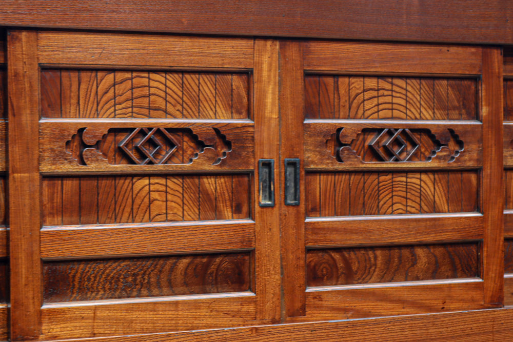 極上前面総けやき！！型変わり９尺近江水屋箪笥　BB3243